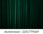 Green curtain in theatre....