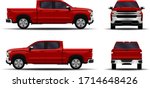 realistic car. truck  pickup.... | Shutterstock .eps vector #1714648426
