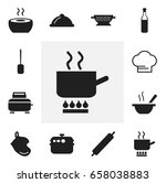 set of 12 editable cook icons.... | Shutterstock .eps vector #658038883