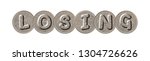 losing   coins on white... | Shutterstock . vector #1304726626