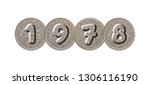 1978   coins on white background | Shutterstock . vector #1306116190