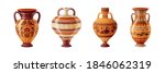ancient greek vase set. pottery ... | Shutterstock .eps vector #1846062319