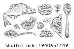 caviar sketch illustration.... | Shutterstock .eps vector #1940651149