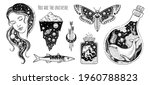 tattoo art. vector surreal... | Shutterstock .eps vector #1960788823