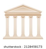 greek temple building vector.... | Shutterstock .eps vector #2128458173