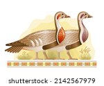 Egyptian Bird Vector. Geese...