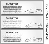 eps 10 car outlines flyers with ... | Shutterstock .eps vector #119632270