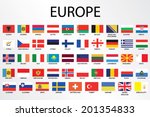 alphabetical country flags for... | Shutterstock .eps vector #201354833