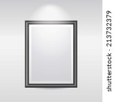 a blank black picture frame on... | Shutterstock .eps vector #213732379