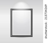 a blank black picture frame on... | Shutterstock . vector #213734269