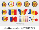 many different styles of flag... | Shutterstock .eps vector #409481779