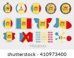 many different styles of flag... | Shutterstock .eps vector #410973400