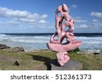 Small photo of Sydney, Australia - Oct 23, 2016. Christabel Wigley: Knucklebones Venus Combination. Sculpture by the Sea is the world's largest free to the public sculpture exhibitions.