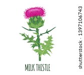 Milk Thistle Flower Icon In...