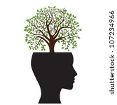 tree silhouette of a man's head ... | Shutterstock .eps vector #107234966