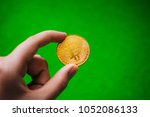 bitcoin . cryptocurrency coin.... | Shutterstock . vector #1052086133