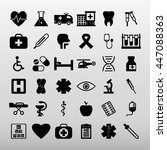 medical icons set vector... | Shutterstock .eps vector #447088363