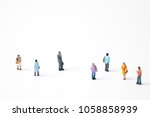 crowd of people in the city | Shutterstock . vector #1058858939
