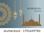 vintage ramadan kareem greeting ... | Shutterstock .eps vector #1701649783