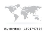 world map isolated on white... | Shutterstock .eps vector #1501747589