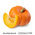 Whole pumpkin and slice of...