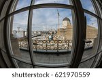 Small photo of BERLIN - MARCH 2017: View of the reconstruction of the old castle from ESMT building in Berlin, Germany