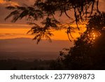 Small photo of The Landscape from the Wat Phra Bat Phu Pha Daeng North of the City of Lampang in the Province of Lampang in North Thailand. Thailand, Lampang, November, 2016