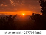 Small photo of The Landscape from the Wat Phra Bat Phu Pha Daeng North of the City of Lampang in the Province of Lampang in North Thailand. Thailand, Lampang, November, 2016