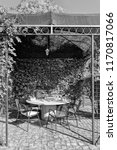 Small photo of Italy, Sicily, Ragusa Province; 29 August 2018, gazebo in the garden of a farm house in the countryside - EDITORIAL