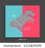black and white design. pattern ... | Shutterstock .eps vector #1121829290
