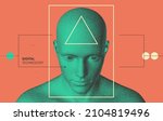 abstract man head made from... | Shutterstock .eps vector #2104819496