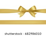golden bow knot isolated on... | Shutterstock .eps vector #682986010