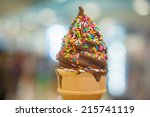 Ice Cream Cone With Chocolate...