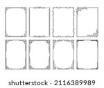 set of ornamental filigree... | Shutterstock .eps vector #2116389989