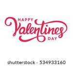 happy valentines day typography ... | Shutterstock .eps vector #534933160