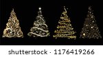 set of gold vector stylized... | Shutterstock .eps vector #1176419266