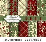 set of vector christmas tree... | Shutterstock .eps vector #118475836