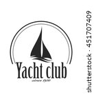 yacht club emblem vector logo... | Shutterstock .eps vector #451707409