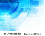 hexagon technology background... | Shutterstock .eps vector #1673720413