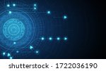 circuit technology background... | Shutterstock .eps vector #1722036190
