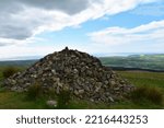 Large Stone Cairn On The Summit ...