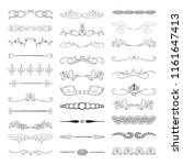 set of hand drawn vector... | Shutterstock .eps vector #1161647413