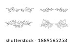 set of floral borders for... | Shutterstock .eps vector #1889565253