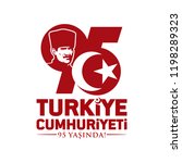 republic of turkey   october 29 ... | Shutterstock .eps vector #1198289323