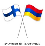 finnish and armenian crossed... | Shutterstock .eps vector #570599833