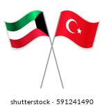kuwaiti and turkish crossed... | Shutterstock .eps vector #591241490