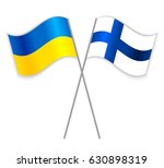 ukrainian and finnish crossed... | Shutterstock .eps vector #630898319