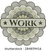 work rosette | Shutterstock .eps vector #284859416