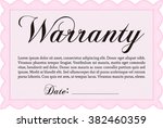 template warranty. lovely... | Shutterstock .eps vector #382460359