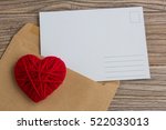 Blank white post cards, empty postcard, postcrossing, Red heart love letter